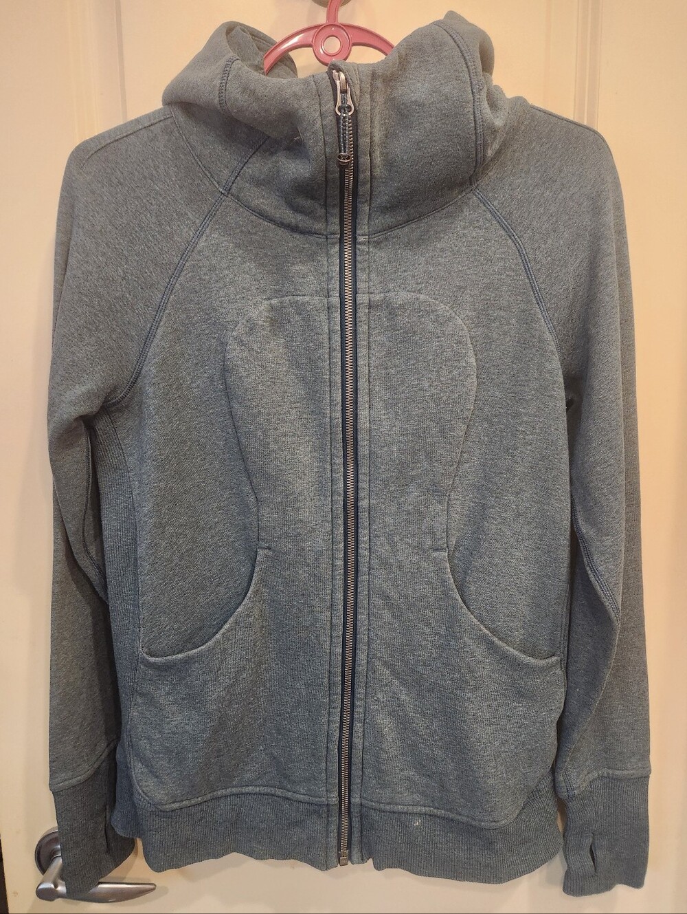 Women's Heather Gray Zip-Up Hoodie Jacket